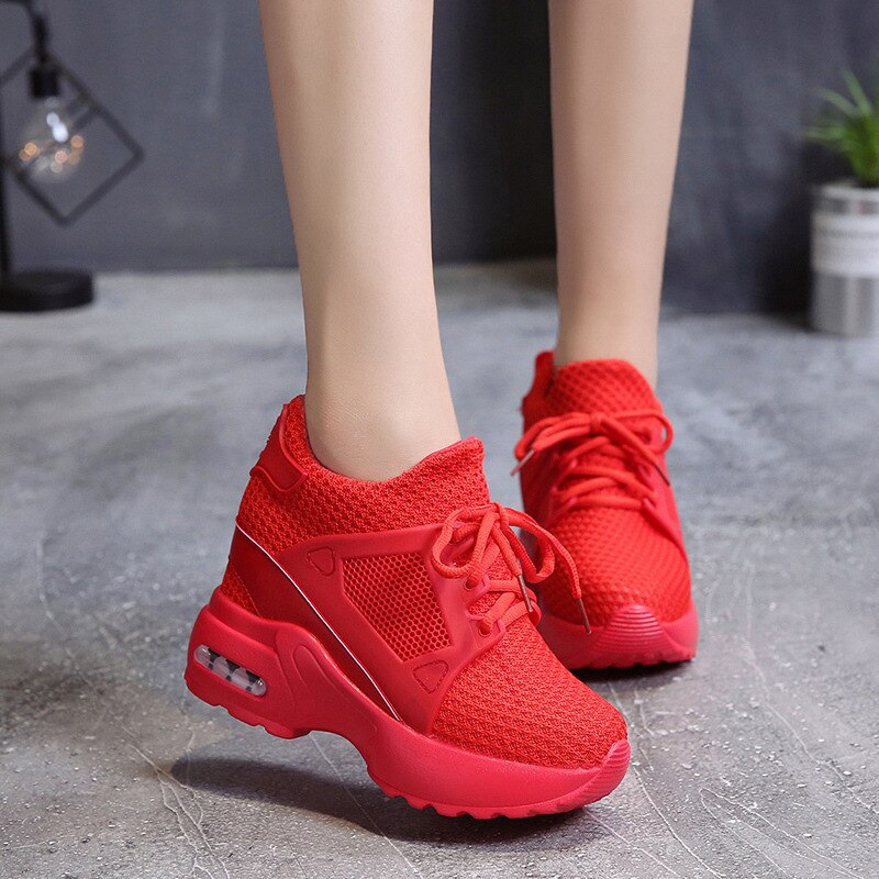 Increase women's walking shoes spring mesh noodles sponge cake wild leisure slope with student sports shoes ZP-46
