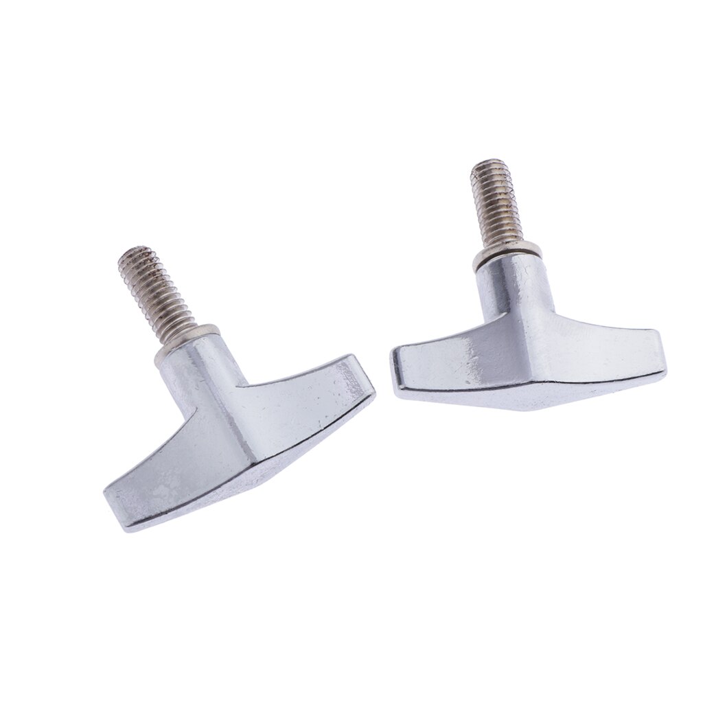 2 stk sinklegering trommelstativ vingemutter trommel cymbal stativ vingemutter skrue  m6