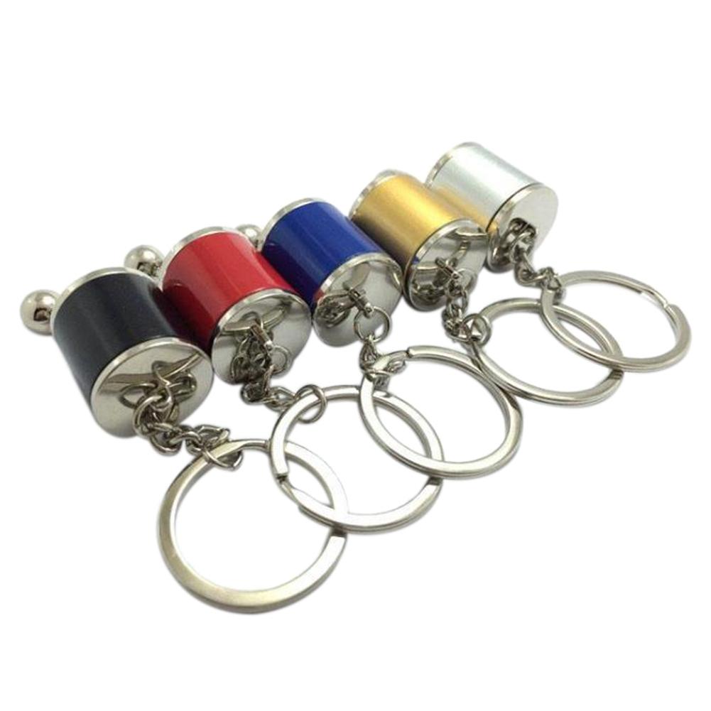 Car Gear Shift Keychains Ring Keyring auto 6 Speed Gearbox Gear Shift Racing Tuning Model Key chain Car Accessories