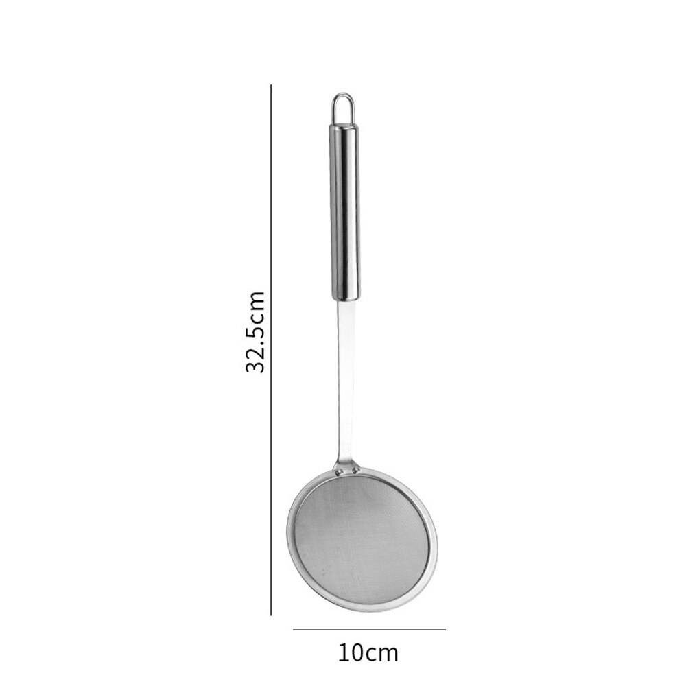 Stainless Steel Colander Spoon Fine Mesh Kitchen Skimmer Frying Cooking Accessories Vegetable Residue Mesh Colander Kitchen Tool: CF0142-03