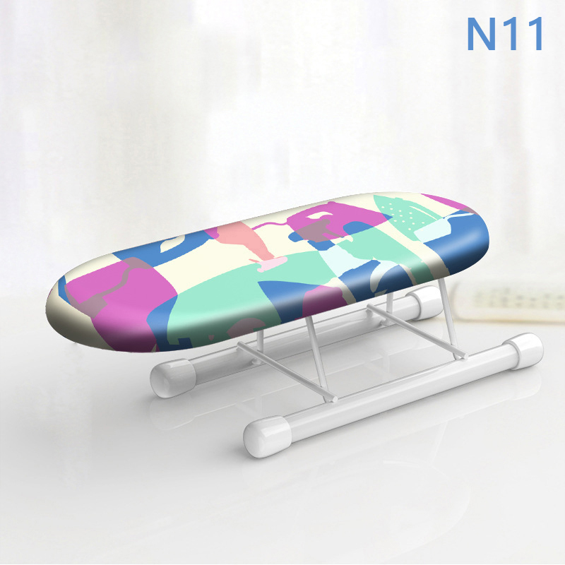 Folding Mini Ironing Board with Folding Legs Portable Household Clothes Ironing Rack Home Supplies Heat Resistant Ironing Cover