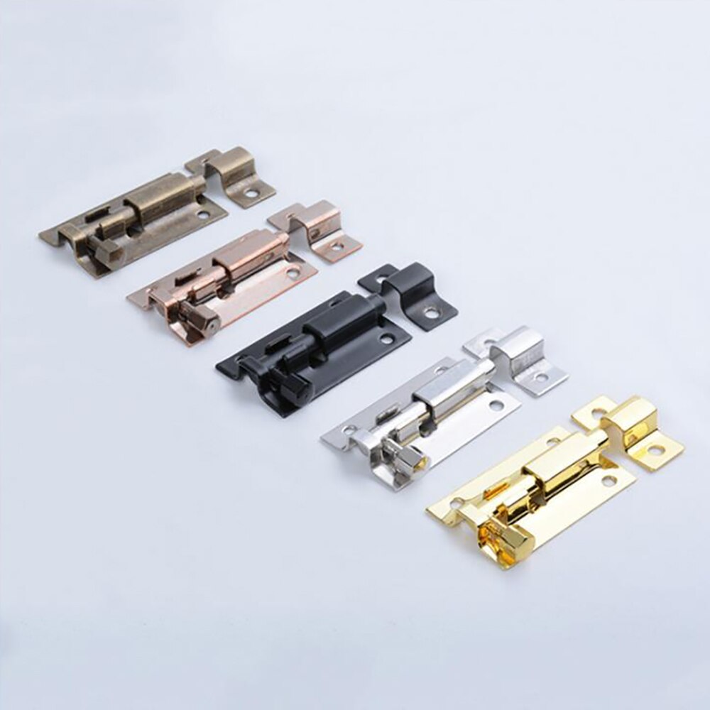 Verrou de porte en acier inoxydable de 1.5/2/3/4 pouces, solide, coulissant, loquet à loquet, agrafes, quincaillerie de porte de sécurité