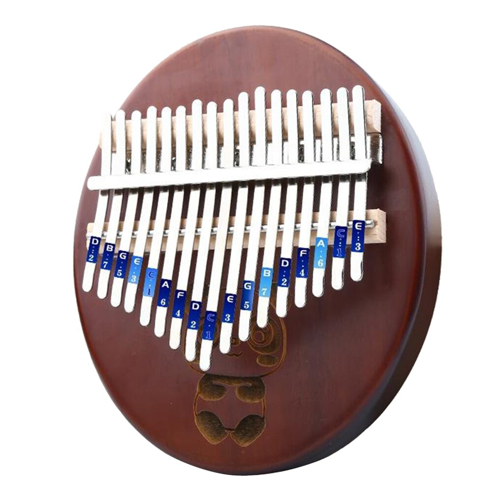17 Toetsen Kalimba Vinger Musical Draagbare Duim Piano Mbira Instrument Duim Harp Piano Paddestoel Gecko Kalimba: Brown Panda