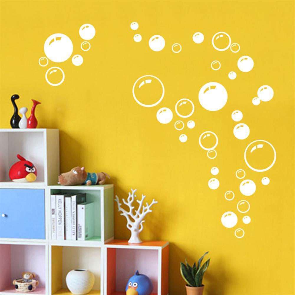 Cute Bubbles Wall Stickers Bathroom Shower Kitchen Art Decals Removable Waterproof Wallpaper Kids Bedroom Home Decor