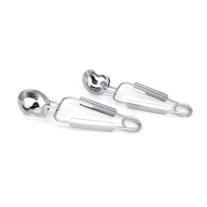 2pcs Stainless Steel Snail Tongs Spring Seafood Tong Food Serving Clamp Kitchen Utensil for Restaurant Hotel