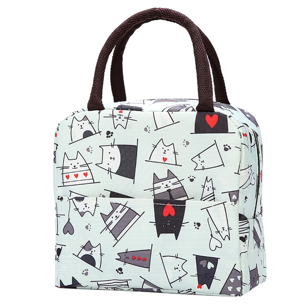 Lunch Bag Fresh Insulation Cold Bales Thermal Oxford Waterproof Convenient Leisure Bag Cute Flower Cartoon Cuctas Bolso: I