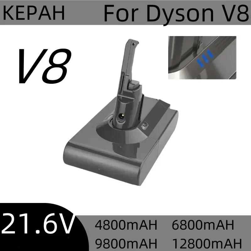 12800mAh/9800mAh 21.6V do baterii Dyson V8 Absolute V8 Animal Li-ion SV10 seria odkurzaczy akumulatory