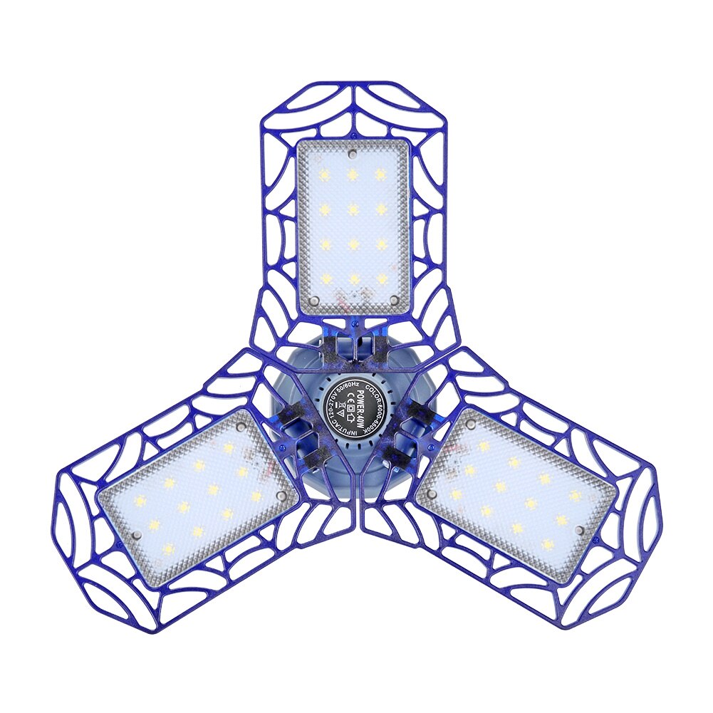 40W E26 E27 LED Garage Light AC85-265V High Bay Lamp Industrial Lighting Support: Blue