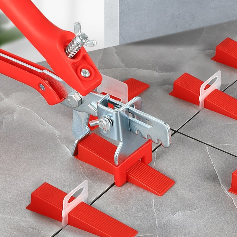 100 Pcs Tile Leveling Clips Flat Tile Leveling Spacers System Clips for Ceramic Tile and Stone Installation 29EA