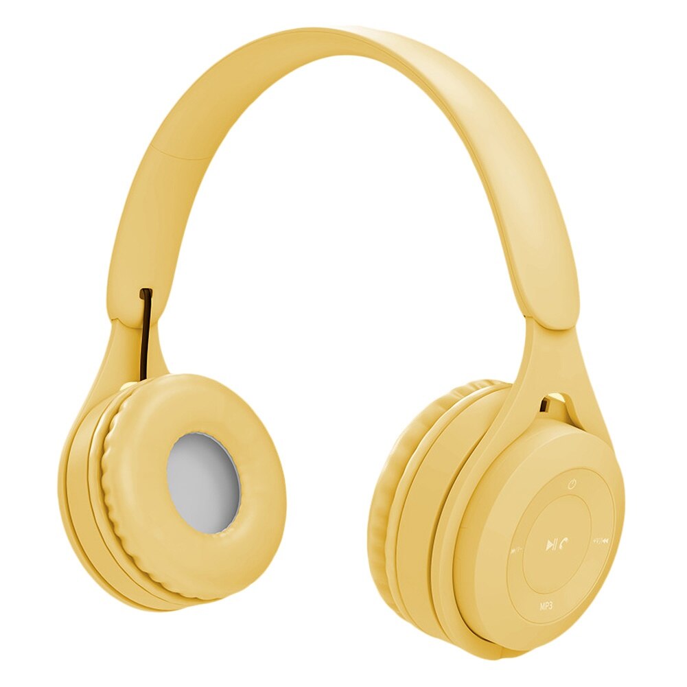 Y08 sem fio bluetooth estéreo de alta fidelidade sobre a orelha fone de ouvido com microfone maca torneira fone de ouvido bluetooth: Amarelo