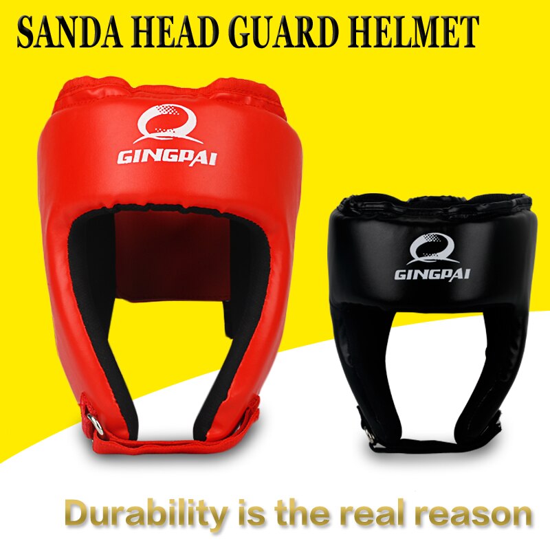Sanda karaté Muay Thai Boxeo Taekwondo casque de boxe casque d'entraînement pour enfants adultes hommes femmes noir rouge