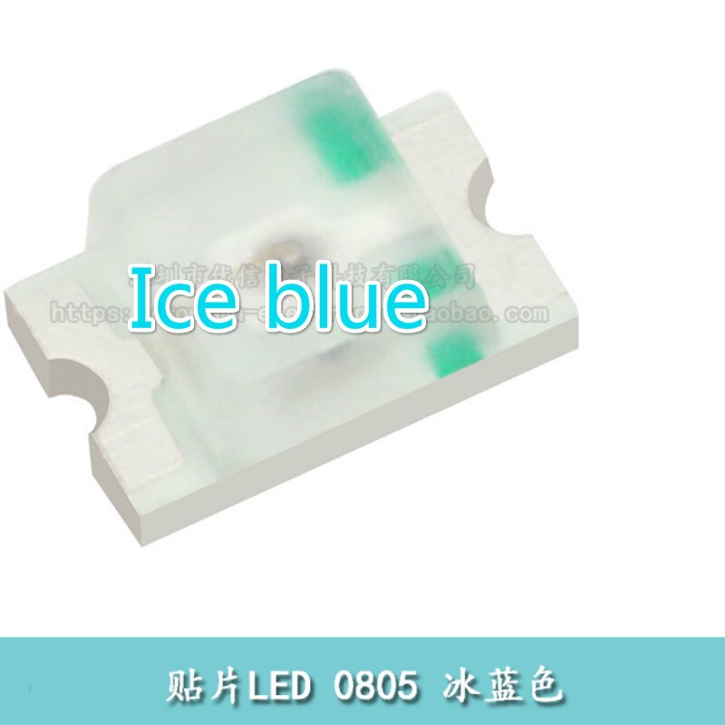100Pcs Hoge Licht 0805 Ice Blue Smd Led Light Emitting Diode Led Lamp Clear Super Heldere licht Kralen