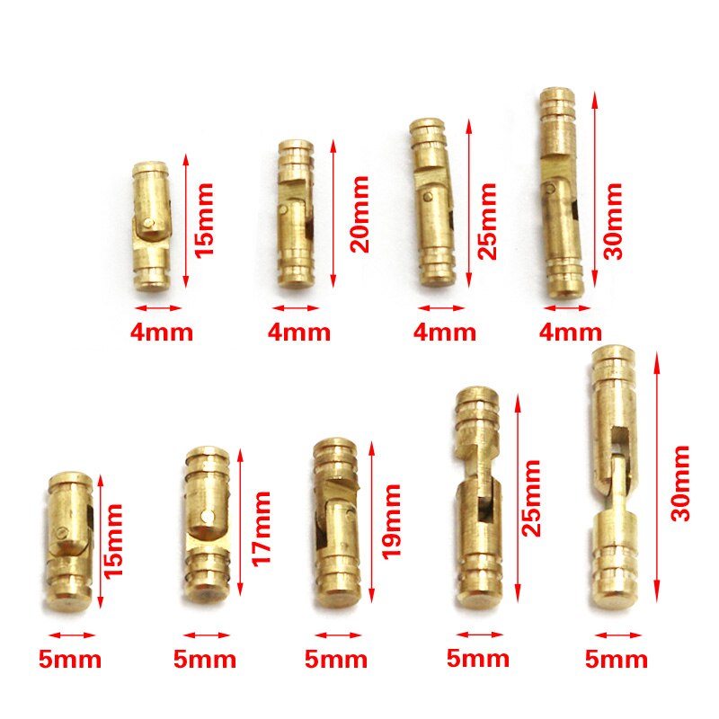 10 Pcs/pack boîte à bijoux vin caisse en bois fournitures caché Invisible caché baril charnière pur cuivre meubles matériel