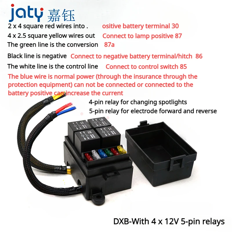 Motor home 6 road, line refitted safety box, car with spot light strip light control to install engine room fuse box: Orange