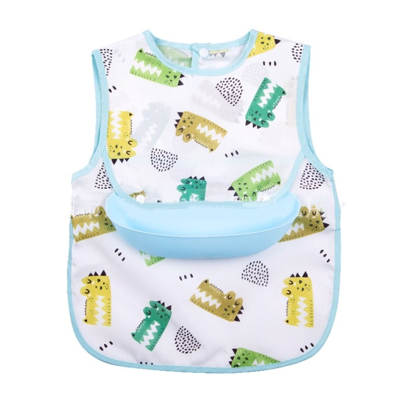 Waterdichte Baby Cartoon Gedrukt Bib Kinderen Mouwloze Schilderen Schort Zuigelingenvoeding Kiel Burp Doek Speeksel Handdoek: A