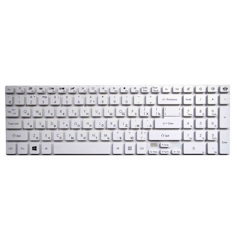 Russian Laptop Keyboard for Acer for Aspire V3-571G V3-571 V3-551 V3-551G V3-731 V3-771 V3-771G V3-731G MP-10K33SU-6981 RU: White No Backlight