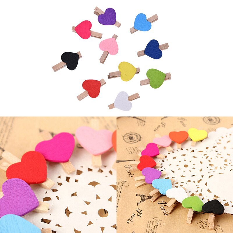 10/20/50PCS Craft Clips Party Home Decoration Mini Spring Transparent Clips Clothes Photo Paper Peg Pin Clothespin: 10pcs random