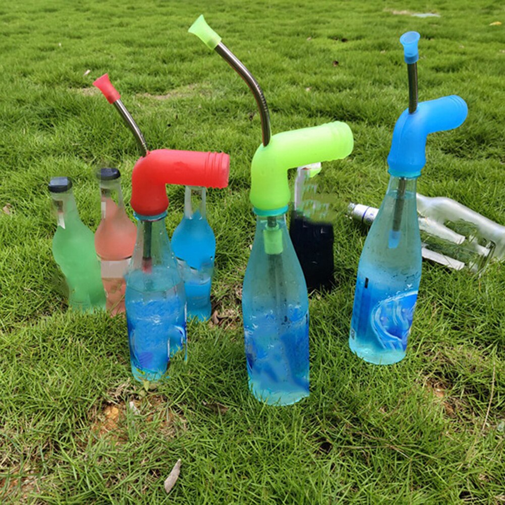 Beer Snorkel Siliconen Trechter Drinken Stro Dubbele Bier Snorkel Voor Entertainment Keuken Party Bar Brouwen Tool
