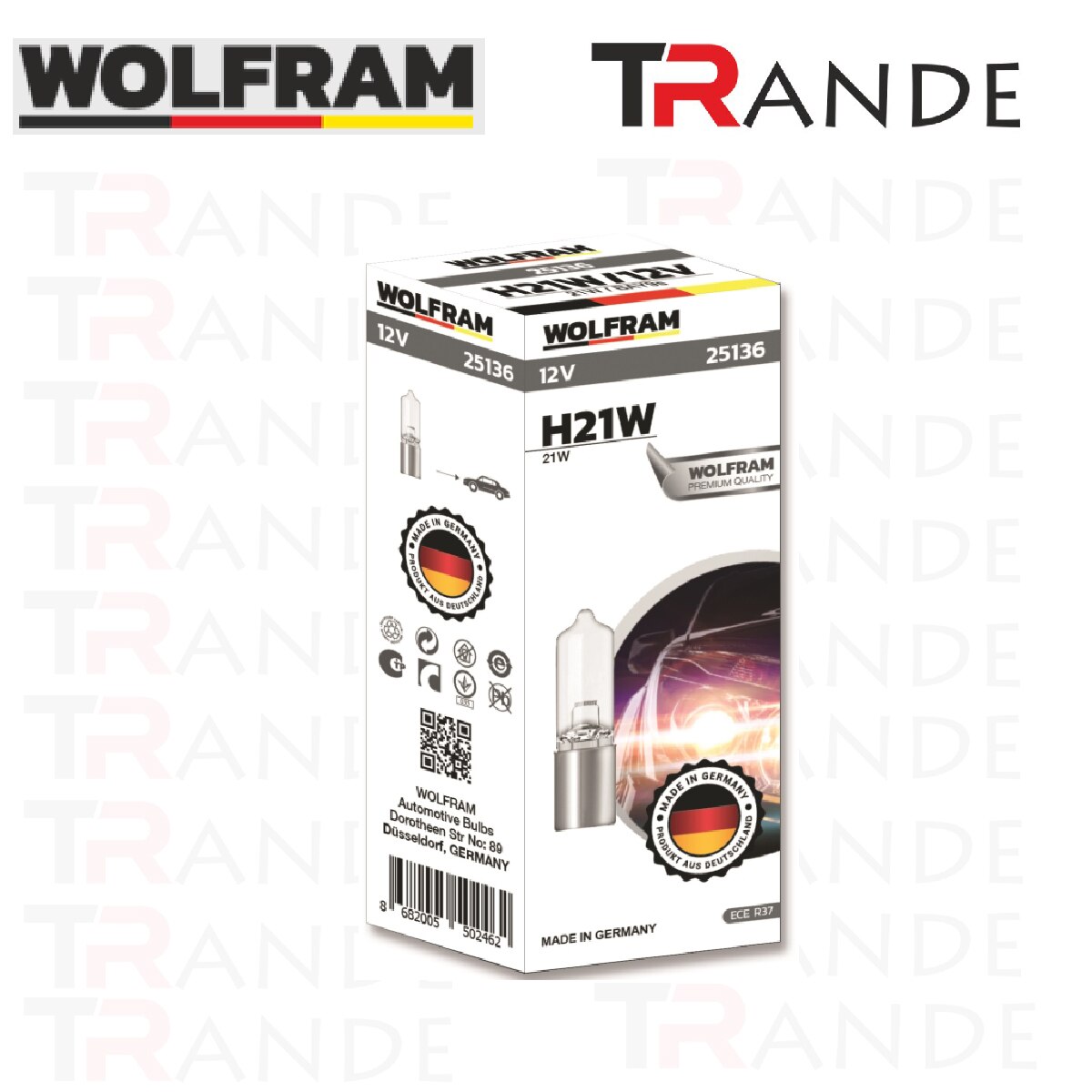 Wolfram – ampoule H21 12V 25136 21 à lentille halogène, rapide en turquie, garantie du magasin de transfert, 2 pièces