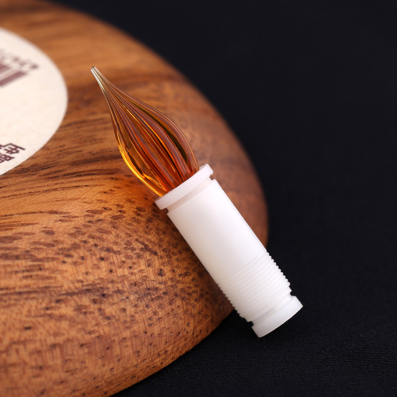 MAJOHN No.1 Punta de vidrio Punta de pluma de inmersión transparente de color Juego de puntas de bolígrafo universal (compatible con M2C3V1 Maru Color N12): Chocolate