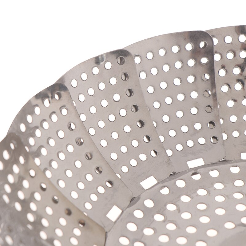 Cesta de vapor para comida al vapor, máquina para cocinar verduras, vaporera extensible, herramienta de cocina de acero inoxidable
