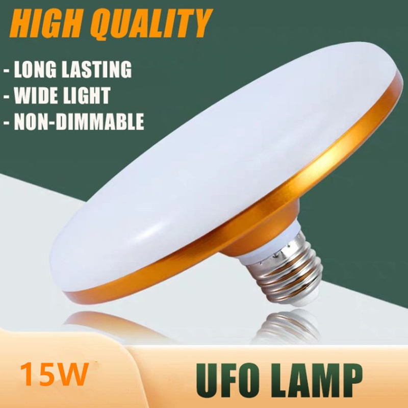 1 stk. 220v led-pære  e27 led-lamper superklare 12w 15w 20w 30w ufo led-lys indendørs koldhvid belysning bordlamper garagelampe