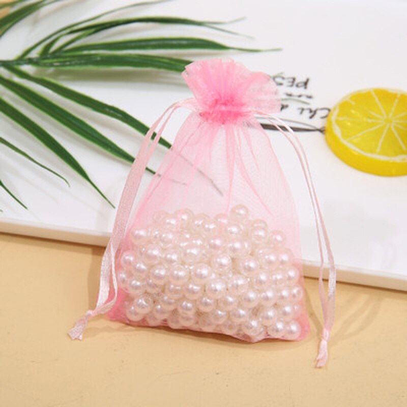 50pcs Jewelry Bags 7*9cm Organza Bag Earring Necklaces Bracelets Holder Pouches Wedding Jewelry Packaging Jewelry Display