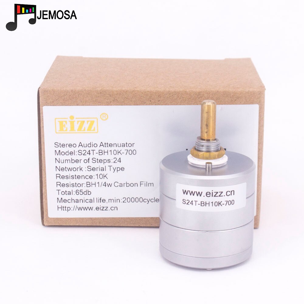 1Pc Hi End Eizz Stereo Potentiometer Schakelaar 10K 25K 50K 100K 250K Hoge-precisie 24 Stappen Potentiometer Hifi Audio Versterker Diy: 10K