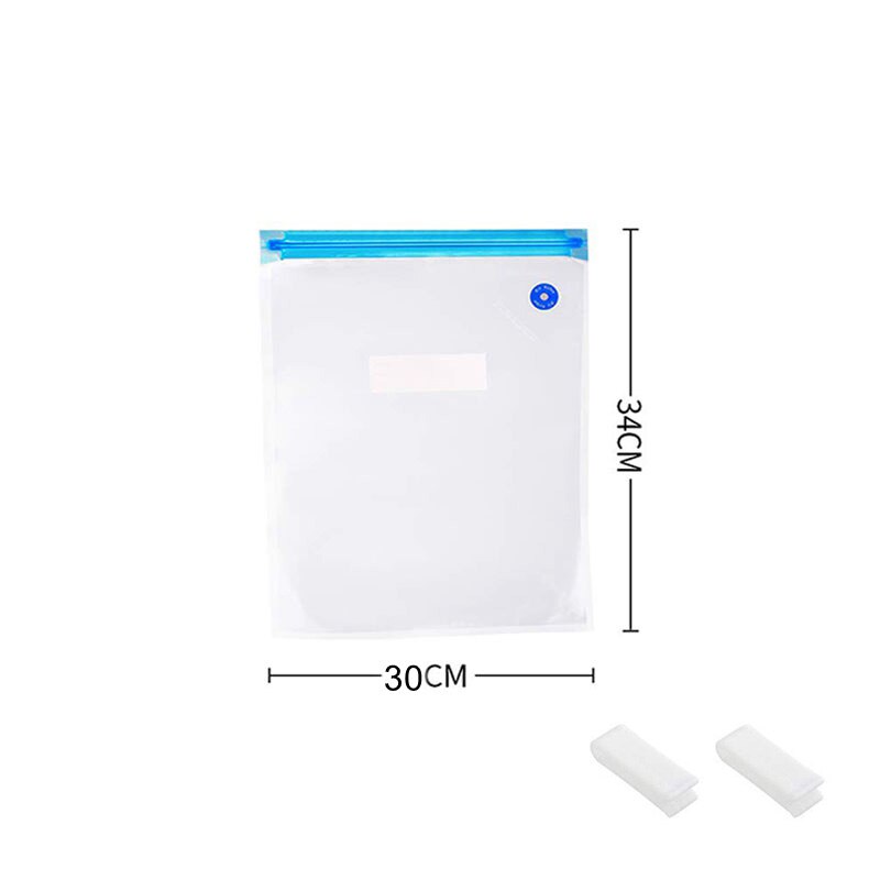 5 stk vakuumforsegler sous vide-poser hjemmekøkken genanvendelig madopbevaring lynlåspakker vacuumforseglerpose: 5 stk. 30 x 34cm