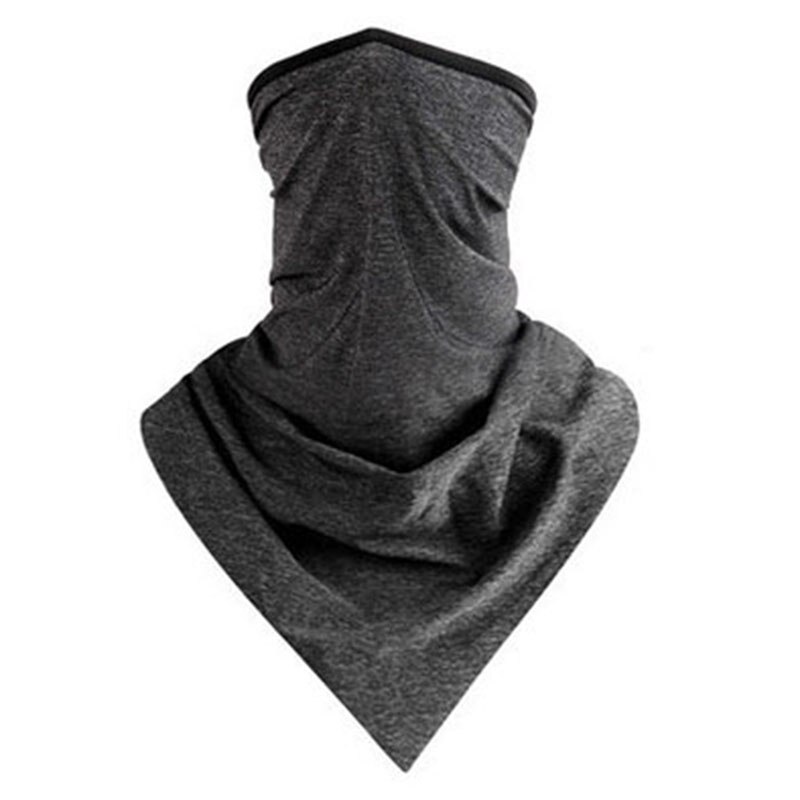 Sports de plein air casquettes de vélo écharpe cyclisme Bandana équipement de vélo chapeaux Ride cou masque vélo Triangle bandeau écharpe: Deep grey