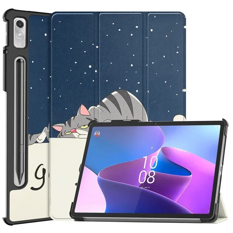 For Lenovo tab P12 12.7 Case Magnetic Tri-Folding PU Leather Stand Tablet Cover for Xiaoxin Pad Pro 12.7 12 7 inch TB371FC