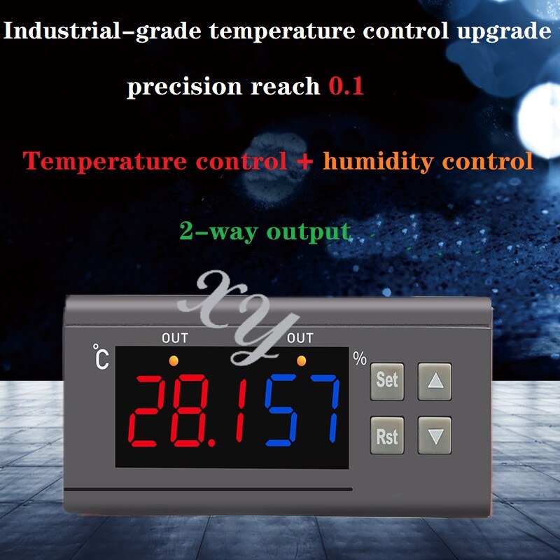 ZY-9080B Intelligent Digital Temperature Humidity Controller Electronic Control Switch for Greenhouse Incubation and Breeding