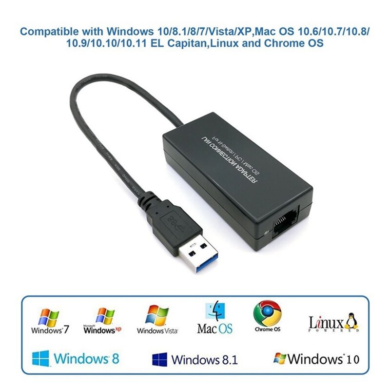 Network Adapter USB 3.0 naar Ethernet RJ45 Lan Gigabit Adapter Netwerkkaart 1000 Mbps voor Ethernet voor Nintendo Switch