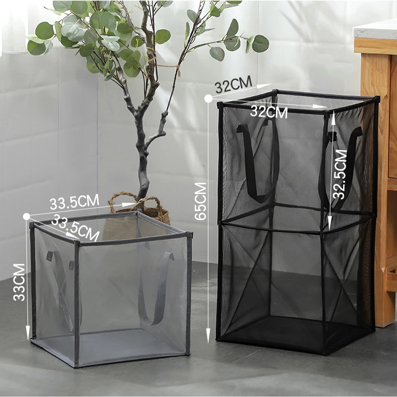 Foldable Kitchen Laundry Hamper Basket Dirty Clothing Organizer Book Underwear Container Bin