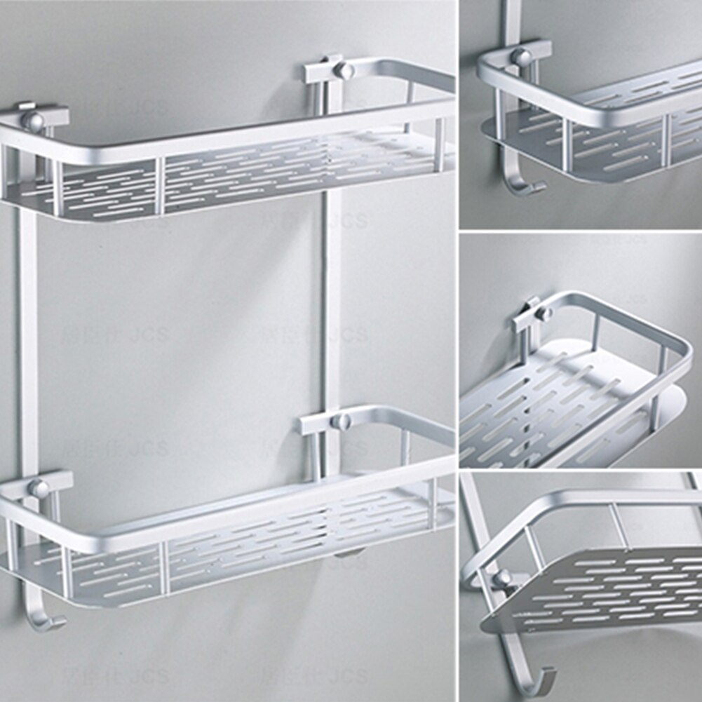 1/2 Tiers Aluminium Badezimmer Dusche Bad Halter Für Shampoos Dusche Gel Küche Hause Balkon Regal Hängen Lagerung Rack