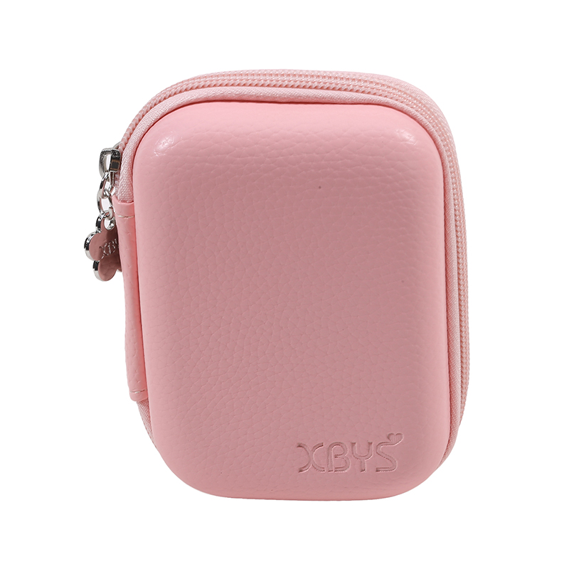 Sac de rangement portable en cuir Élpour gadgets numériques, mini coque rigide, étui de chargeur pour écouteurs, câble de données, évaluation de disque U: Marron
