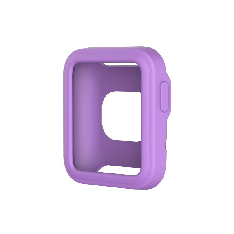 Coque de protection en Silicone souple pour Xiaomi Mi Watch Lite, cadre de bord, coque de protection antichoc pour étuis de montre Redmi: purple
