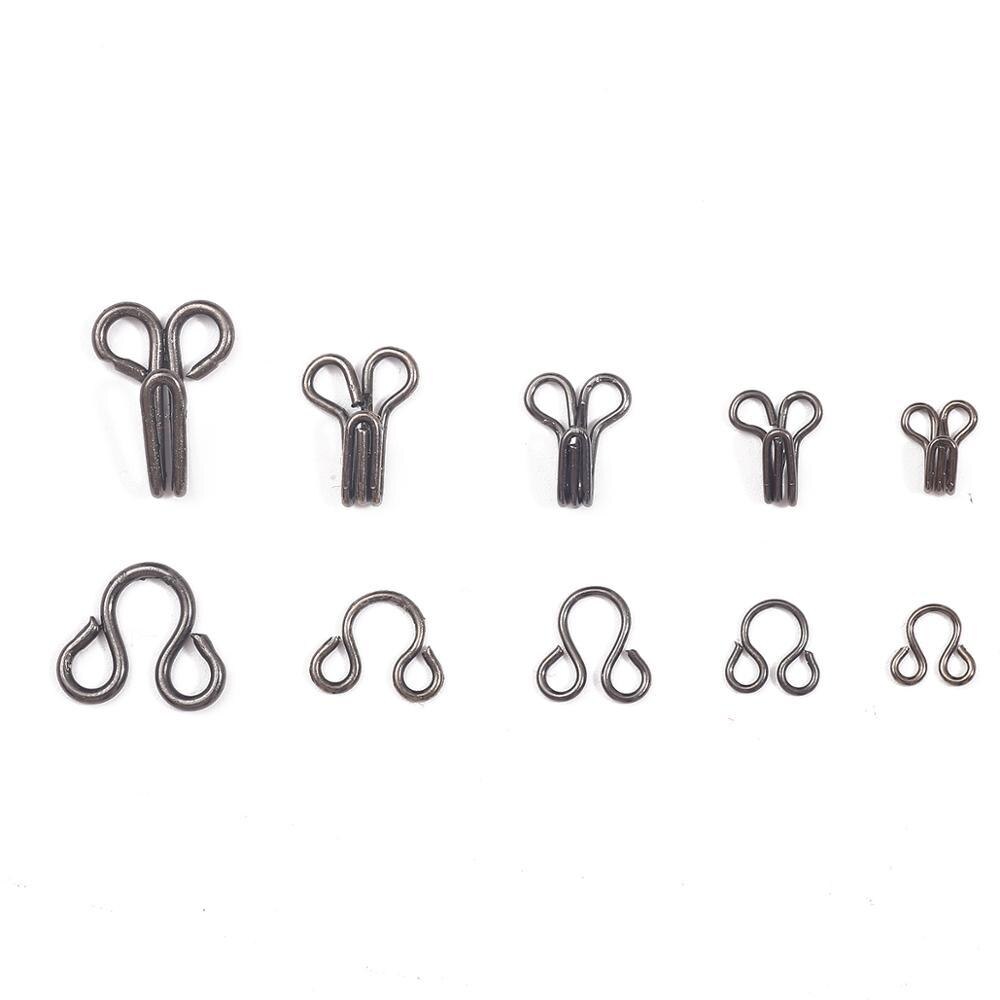 Silver/Black 24pcs Sewing Hooks and Eyes Closure Eye Sewing Closure for Bra Fur Coat Jacket Garment Sewing Accessories