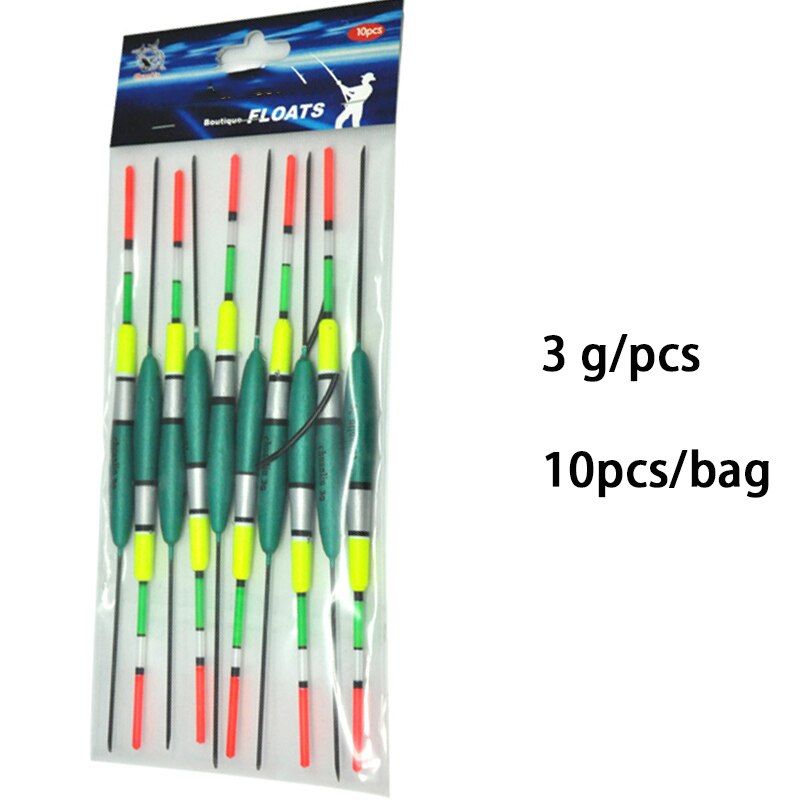 Topline Visgerei 10 Stks/partij Visdobbers Alle Waggler Boei Bobbers Vis Barguzinsky Fir Praalwagens Tackle Karper Pesca Boya Acesorios: 3.0G GREEN