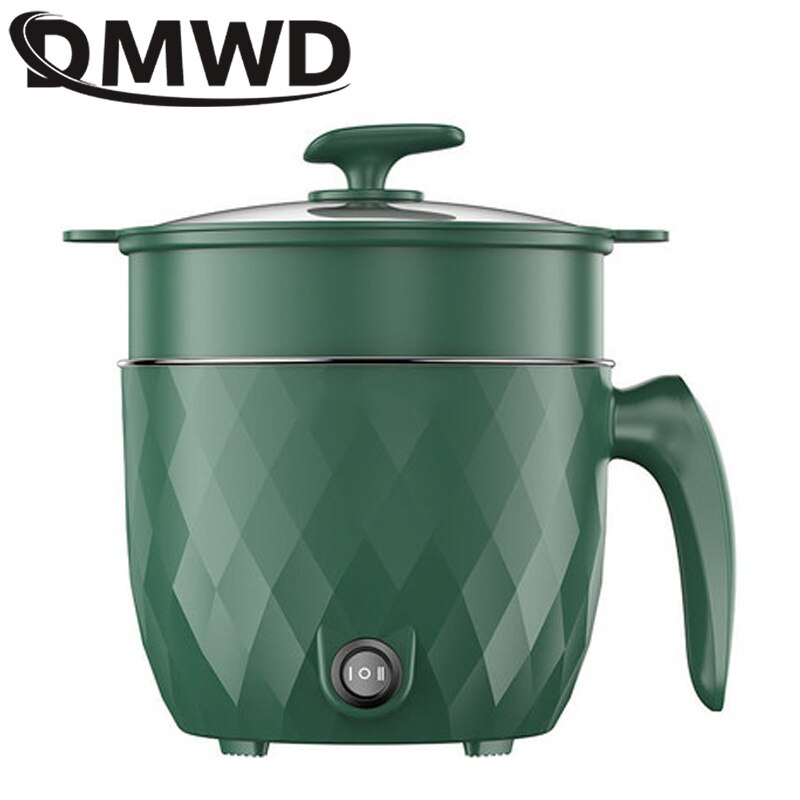 DMWD 220V Multifunctional Electric Cooker Heating Pan Electric Cooking Pot Machine Hotpot Noodles Rice Eggs Soup double Steamer