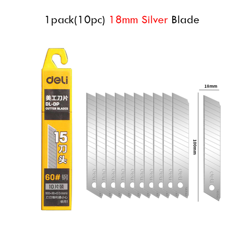 Metal Multifunctional 6 In 1 커터칼 Portable Retractable Box Cutter Heavy Duty 18MM/25MM Stainless Steel Utility Knife Supplies: Clear