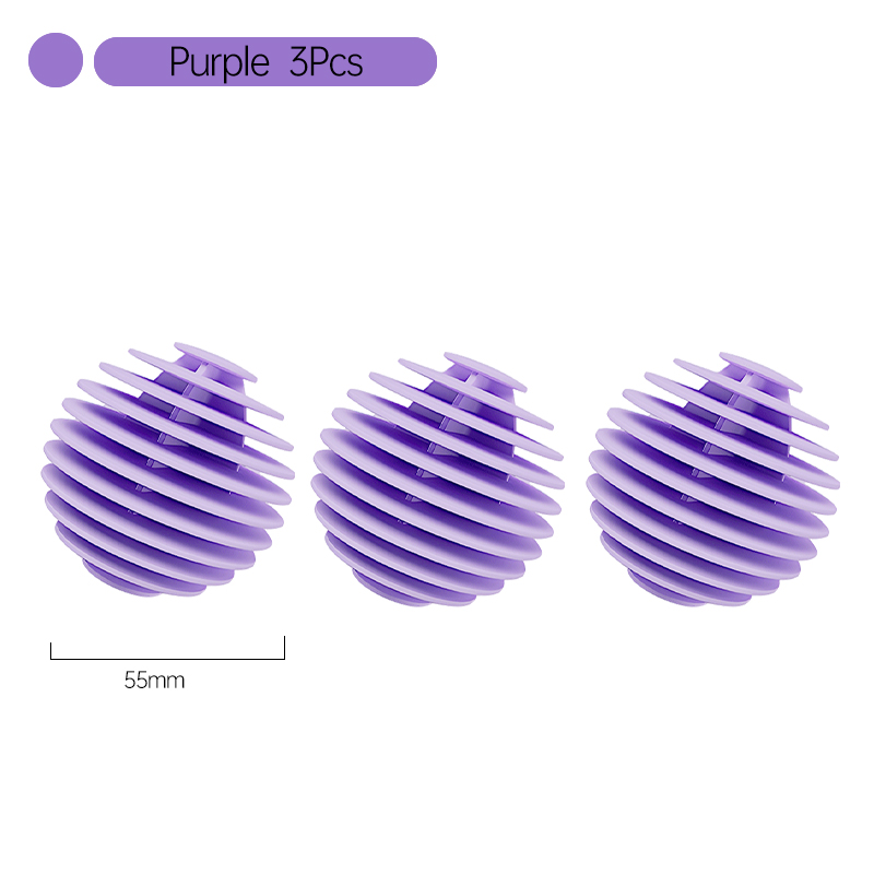Bola de lavandería reutilizable, Bola de limpieza de pelo de ropa de silicona, bola de lavandería suave antienvoltura, bolas secadoras para lavadora doméstica: Plata