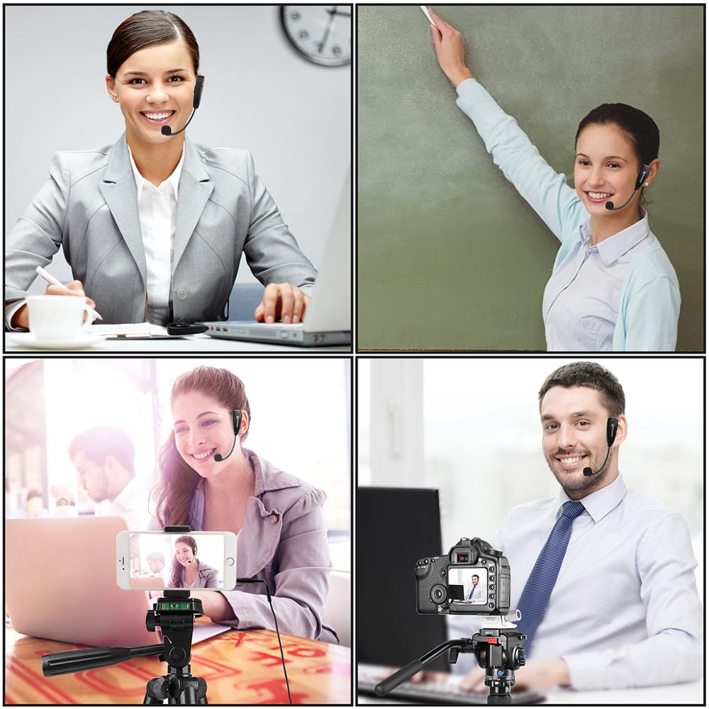 KIMAFUN KM-G100 2.4G Wireless Microphone Speech Headset Mic For Sound,Loudspeaker,Amplifier Teaching Meeting Tour Guide