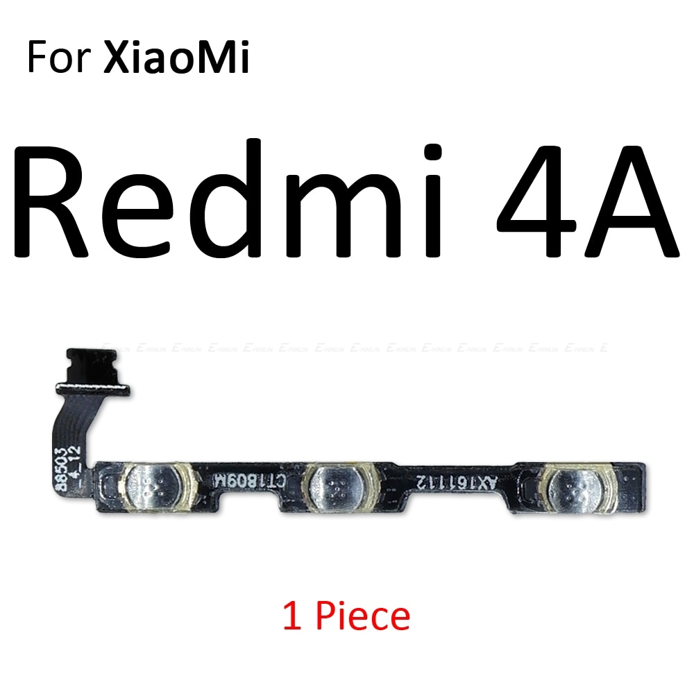 Volumknapp strømbryter på av-knapp fleksibel kabel til xiaomi redmi 3x 3s 4a Merk 7 6 2 5a 6a 5 Plus 4 3 pro 4x global: til redmi 4a