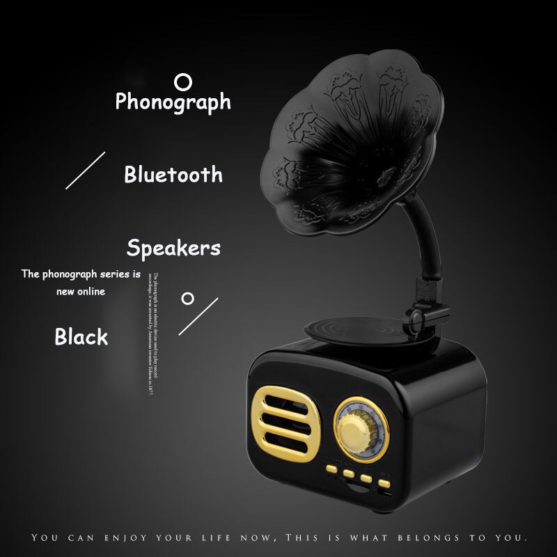 Fonograaf bluetooth speakers draadloze bluetooth speakers retro modieus familie moet kiezen