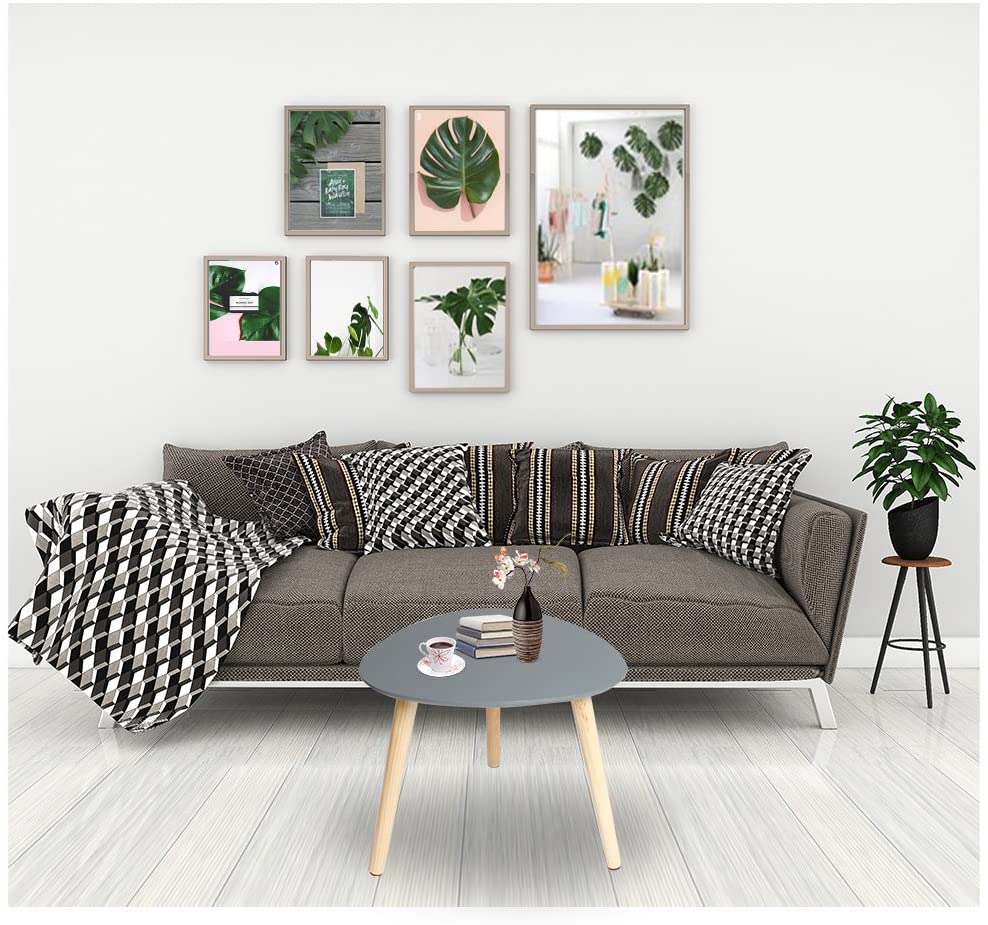 Coffee Table with Wood Legs Modern Decor Side Table for living Room Balcony and Office