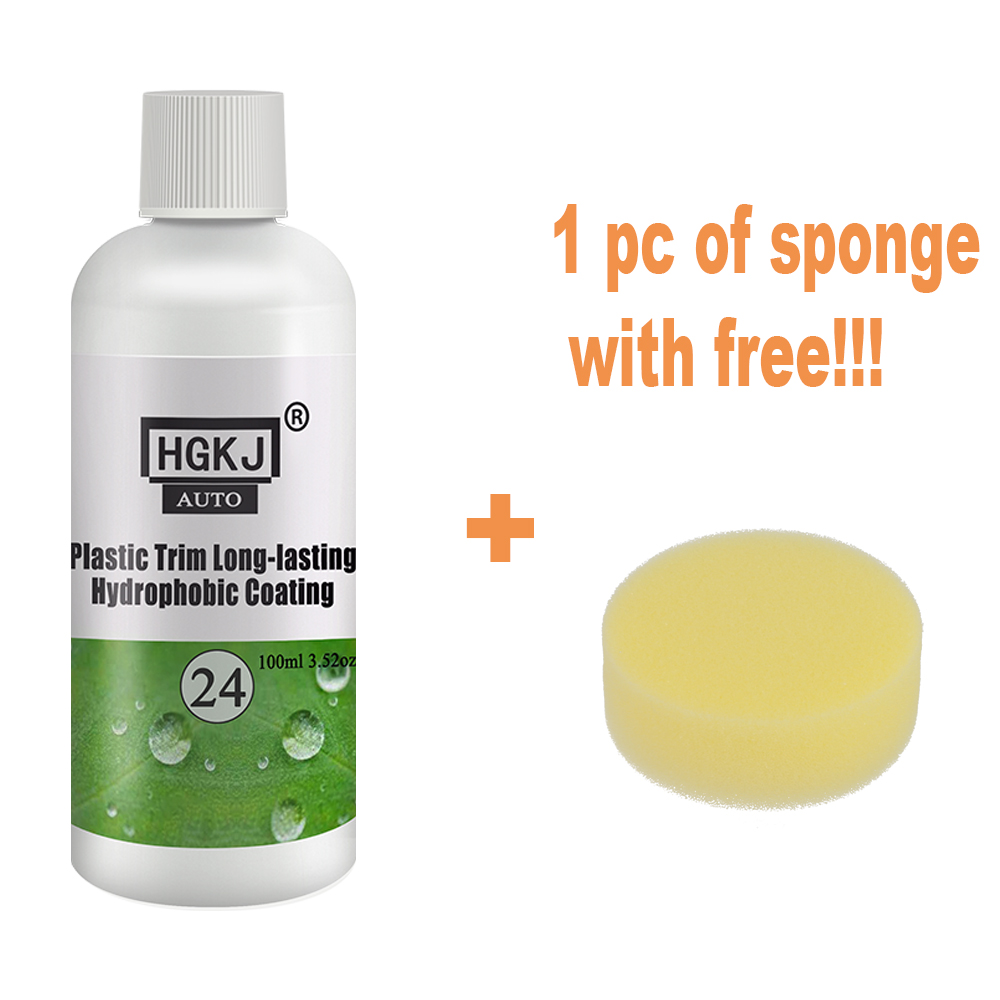 Hgkj plast trim coating bil udvendig restaurerer keramisk trim coating kit biltilbehør hydrofobisk forfriskende middel