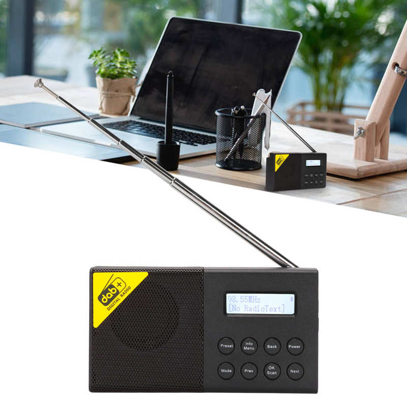 Bluetooth Digital Radio Stereo LCD Display Screen Portable DAB FM Wireless Radio for IPhone Smartphone Dab Radio