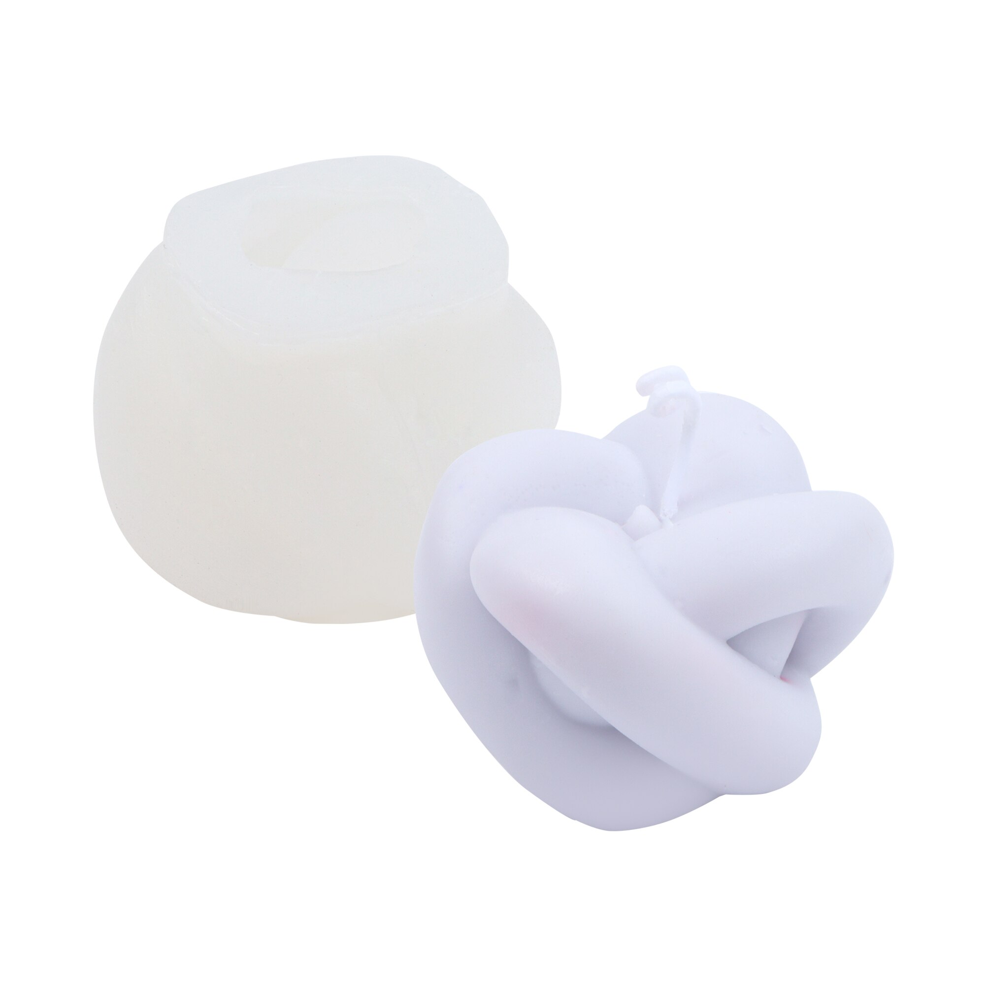 Geometry Soap Mould Tool Stocked Flexible Round Wool Ball Cubic Bubble Desktop Ornaments Candle Silicone Mold: Wool