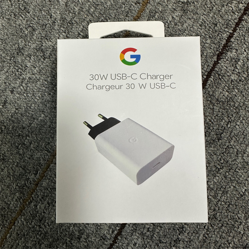 30w usb-c oplader til google pixel 9a 8a 7a 6a 5 pd hurtig vægopladningsadapter kompatibel med usb-c enheder 1m usb c til c kabel: Eu